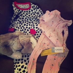 3T girls pajama bundle, Lands End and Carters